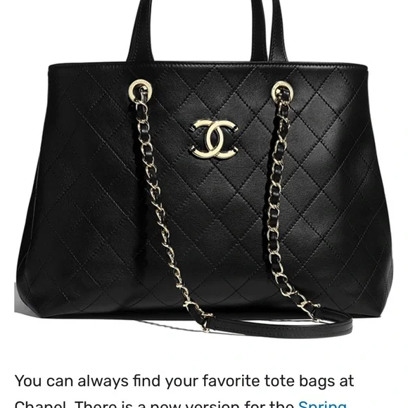 Authentic Black Calfskin Quilted Leather Shopping Bag - Picture 14 of 16